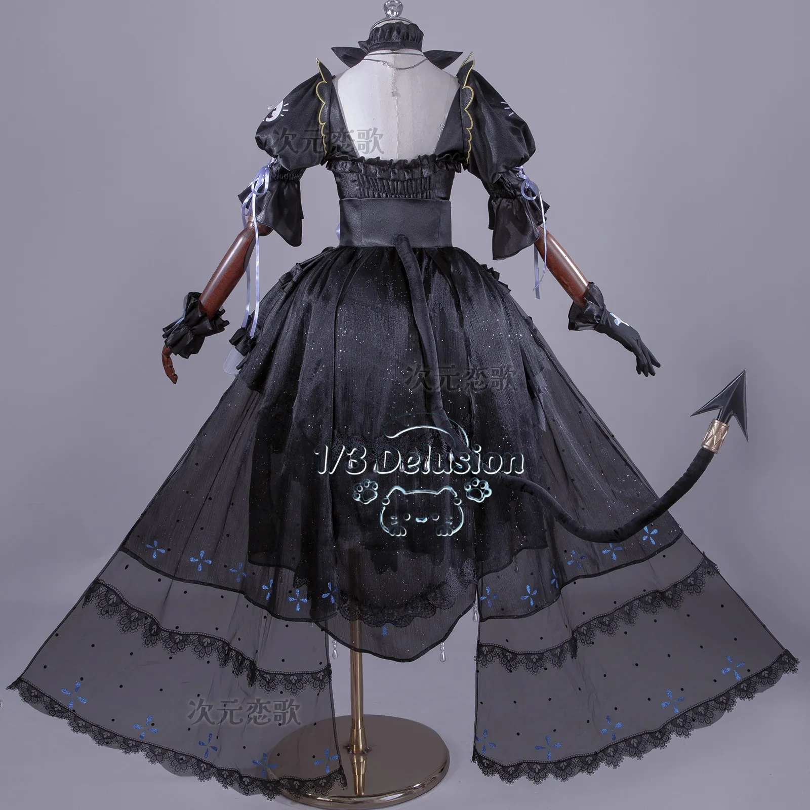 

Arknights Ave Mujica Cosplay Costume Role Play Women Sexy Elegant Party Dress Suit Full Set 1/3 Delusion