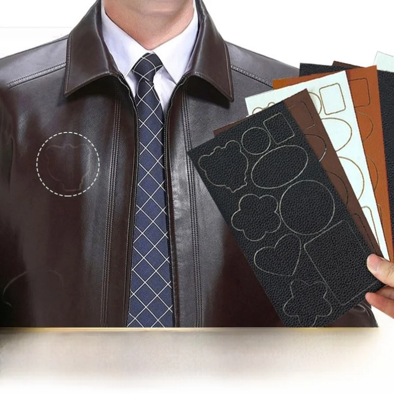 

Leather Pants Faux Leather Patch Repair Durable Fabric Stier for Jaet Coat Denim Clothing Home Sewing DIY Accories