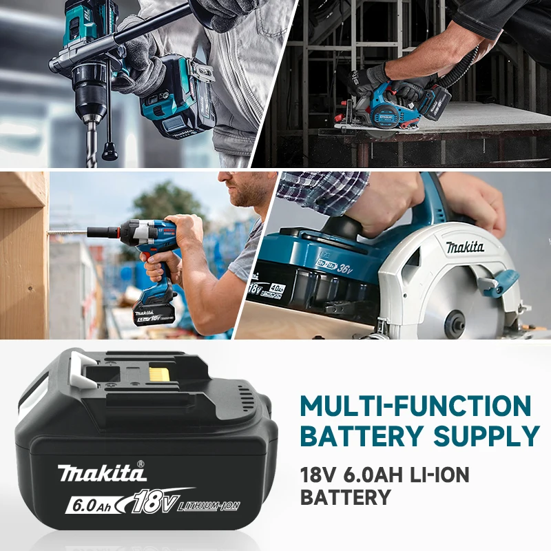 Makita18V replacement lithium battery , 6ah, 5ah 3ah, power tool lithium-ion battery BL1830B、BL1850B、BL1850、BL1840、BL1860、BL1815