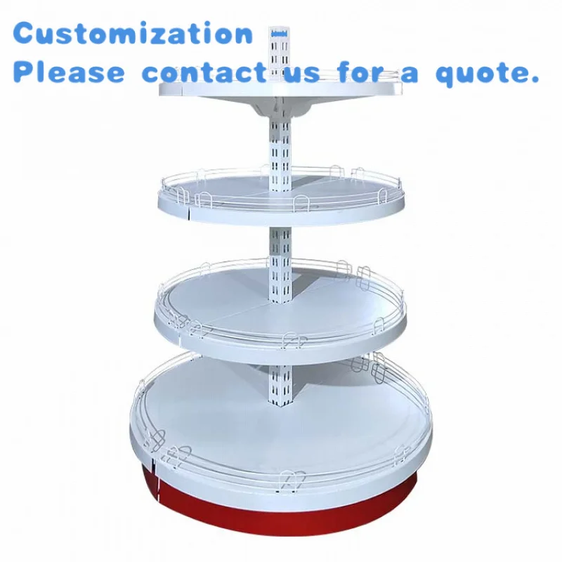 

на заказ. Заводской индивидуальный размер Цвет Белый круглый гондола стойка косметическая полка полка для супермаркета