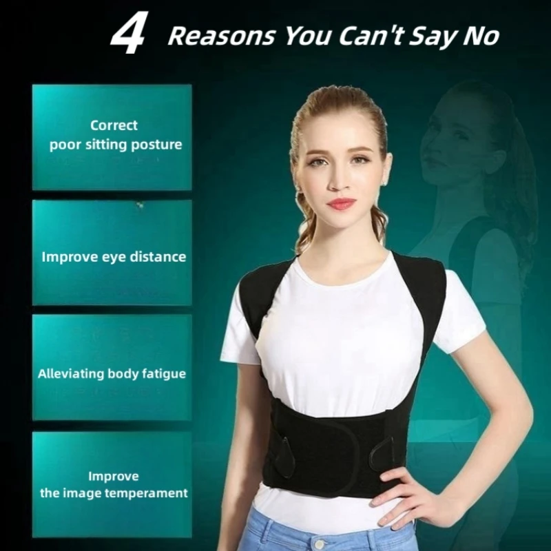 Adjustable Back Posture Corrector Humback Blet Lumbar Brace Spine Back Shoulder Support Corrector For Man Woman