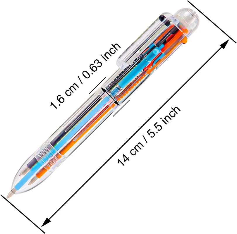 Imagem -04 - Pacote 0.5 mm 6-em1 Multicolor Caneta Esferográfica Cores Transparente Retrátil Escritório Escola Suprimentos Estudantes Presente 20