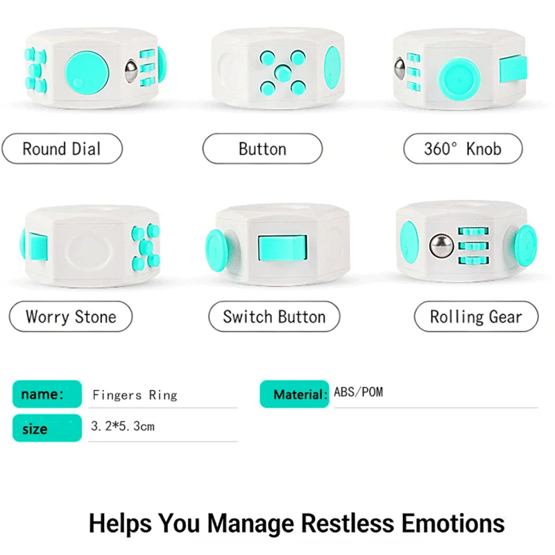 Fidget Giocattolo di decompressione Anello antistress infinito Giocattoli antistress Anti-stress Giochi antistress per bambini Per adulti antistress ansia