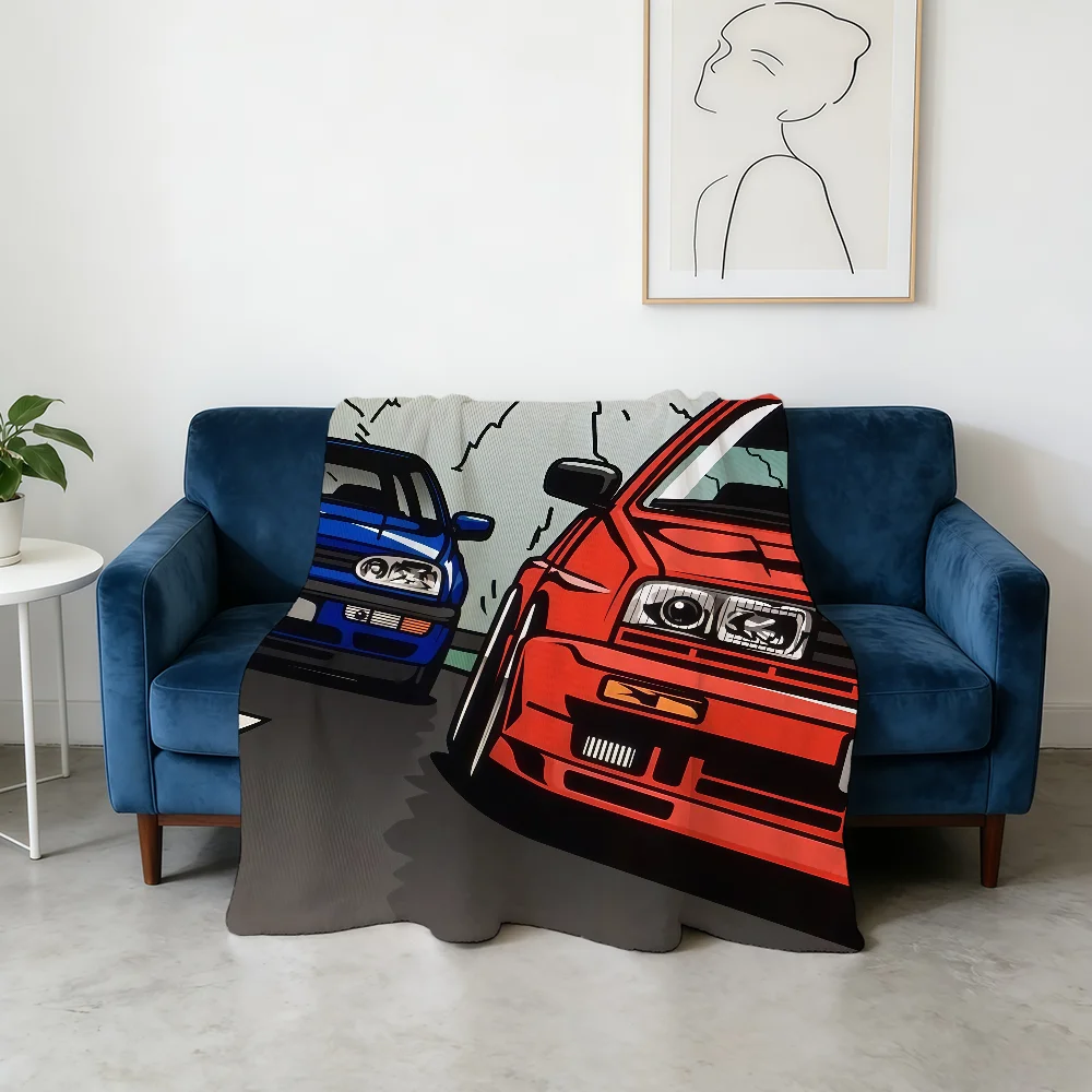 G-Golf G-GTI-ES V-VW-ES Car Blanket Flannel Warm Soft Throw Blanket For Room Sofa Childish Birthday Gifts