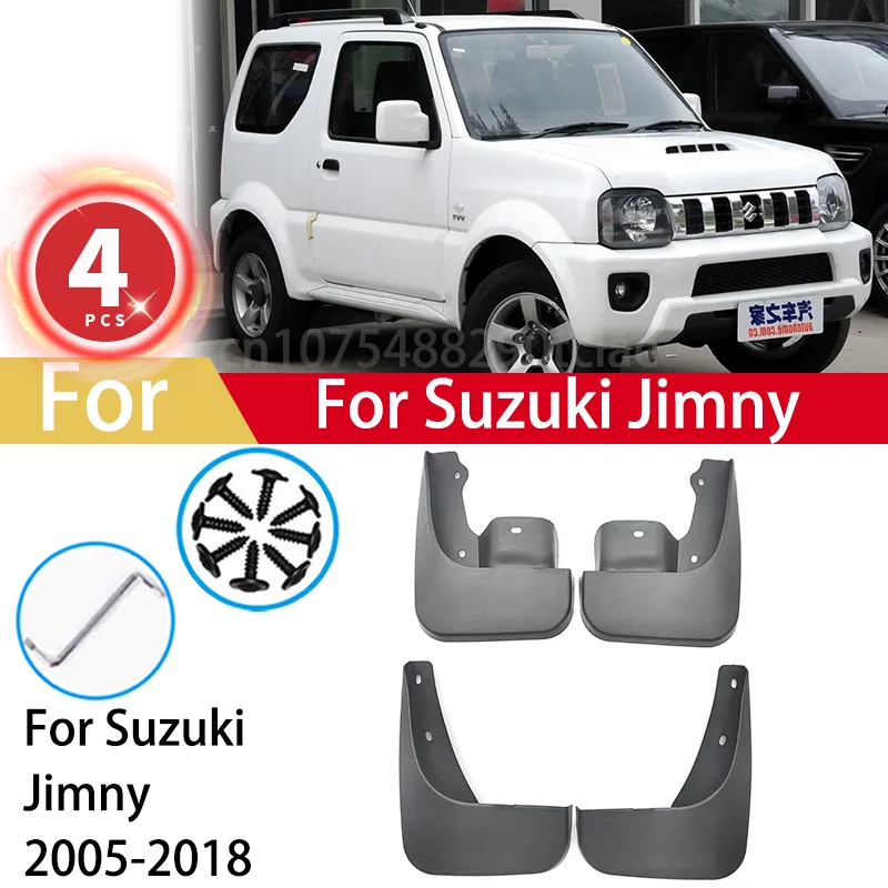 

4pcs Mudguards For Suzuki Jimny 2005 2016 2017 2018 Mud Flaps Splash Guard MudFlaps Front Rear Fender Protector Car Accessories