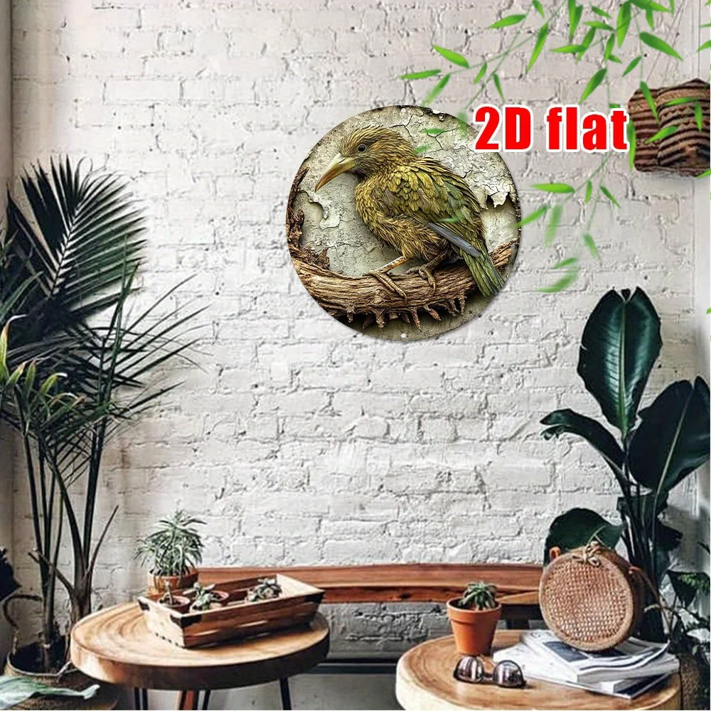 CIFBUY Modern Green Dove Aluminum Wall Art Waterproof Rustproof Metal Sign for Home Wedding Church Door Outdoor Decor