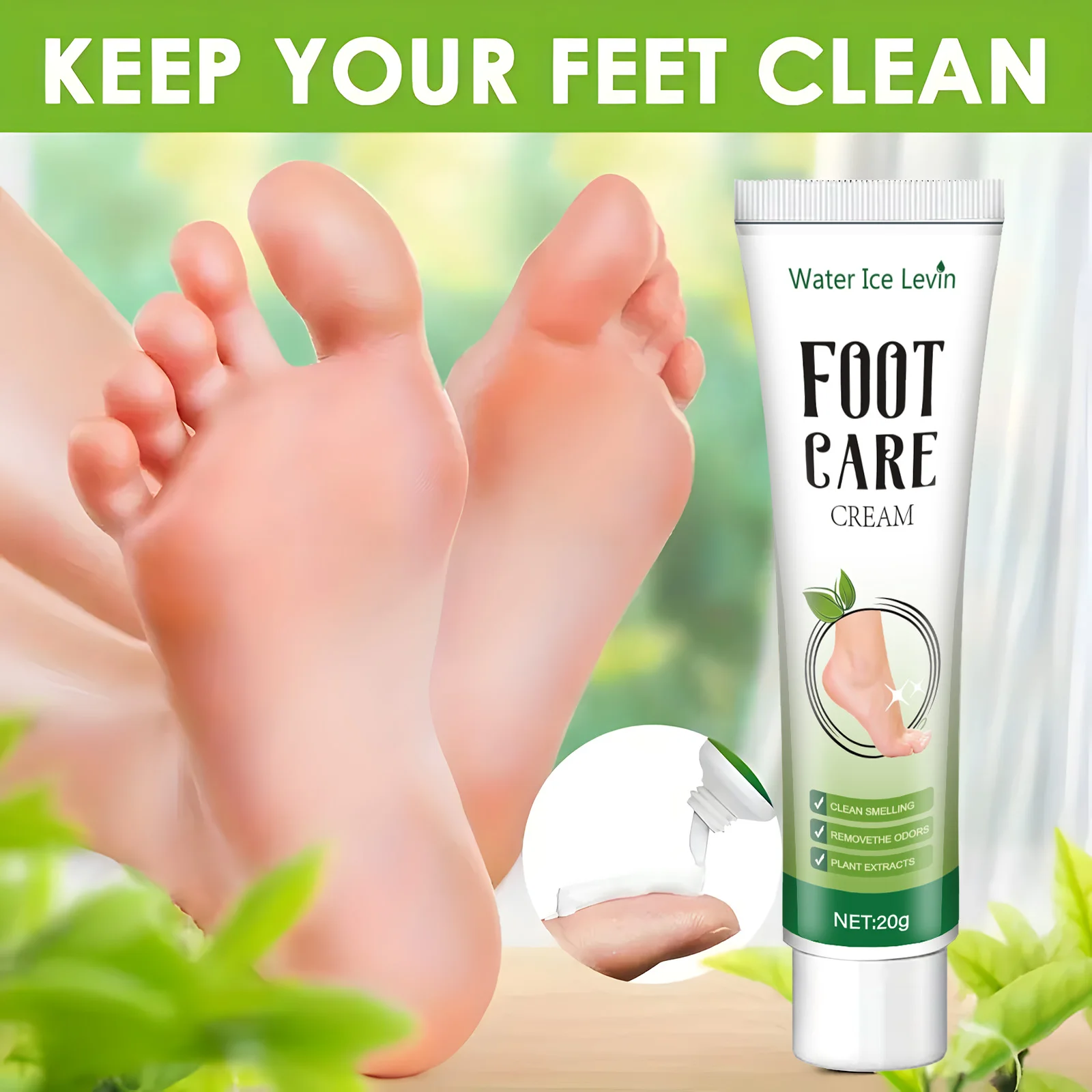Water Ice Levin Deep Moisture Foot Cream | Lightly Scented, Intensively Hydrating Care for Soft, Revitalized Feet