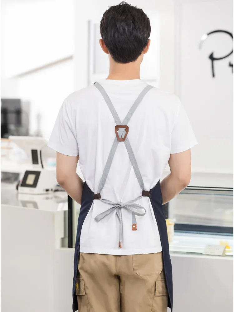 Apron Kitchen Man Wear to Work Chef Waitress Overalls Korean Food Service Clothing Fartuch Kuchenny Long tablier cuisine homme