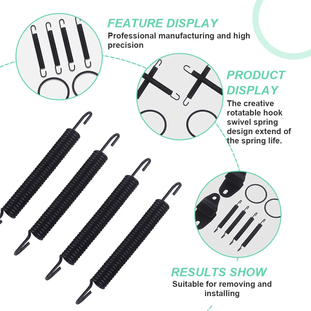 

1 set 1 Set Exhaust Spring Kit Rotatable Hook Swivel Design For Motorcycle Parts Durable Rubber Steel Tube Spring Repair Tool