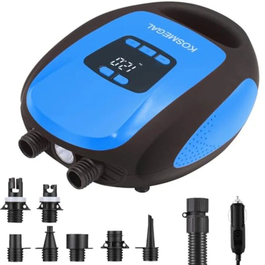 

Paddle Board Pump Electric Portable 20PSI Paddleboard Pump with Auto-Off Deflation Function and 12V DC Car Connector Profession