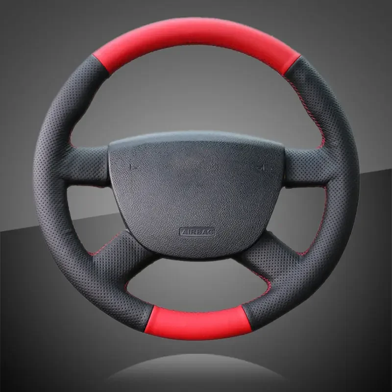 Custom Braid On The Steering Wheel Cover for Ford Focus 2 2005-2011 for Ford Kuga 2008-2011 C-MAX 2007-2010 Car Steering Covers