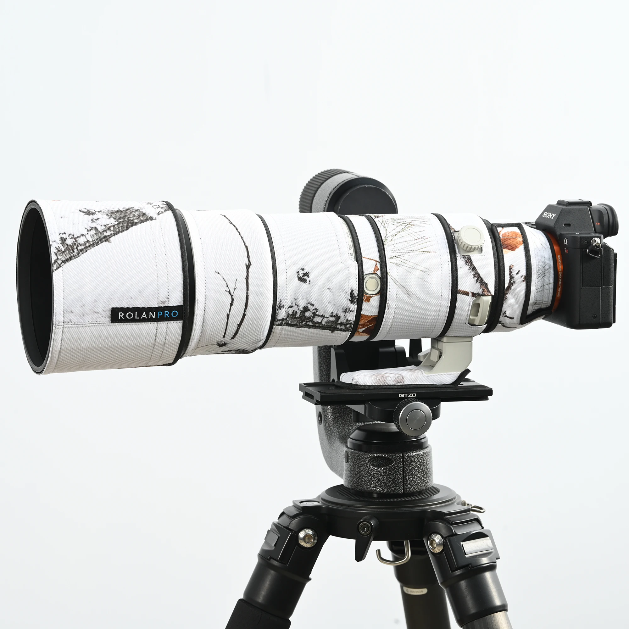 ROLANPRO – osłona obiektywu do obiektywu Sony FE 200-600mm F5.6-6.3 G OSS, pokrowiec ochronny na obiektyw, etui, osłona przeciwdeszczowa, wzór kamuflażowy. — zdjęcie produktu 6