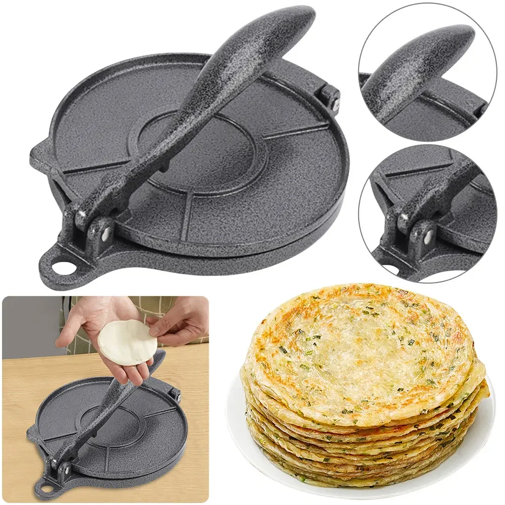 Tortilla Press 16/20cm DIY Manual Corn Aluminum Alloy Tortillas Pressing Maker Cast Iron Homemade Pancakes Kichen Tools