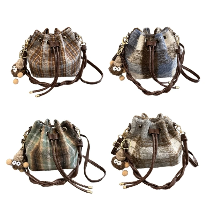 Women Bucket Shoulder Bag Korean Bag Autumn Winter Crossbody Bag