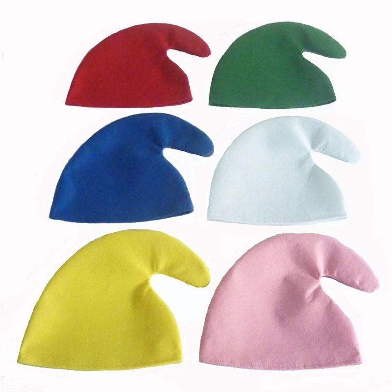 Simple Elves Hat Christmas Hat Keep Warm Festival Costume Cosplay Show Props Multi-color Hats  Headwear Decorations