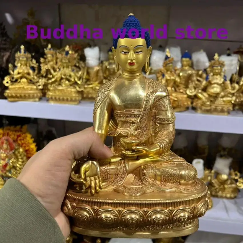 

50% off Wholesale high good quality Buddha statue COPPER Tantric Medicine Buddha Tathagata statue Buddhist HOME Altar worship