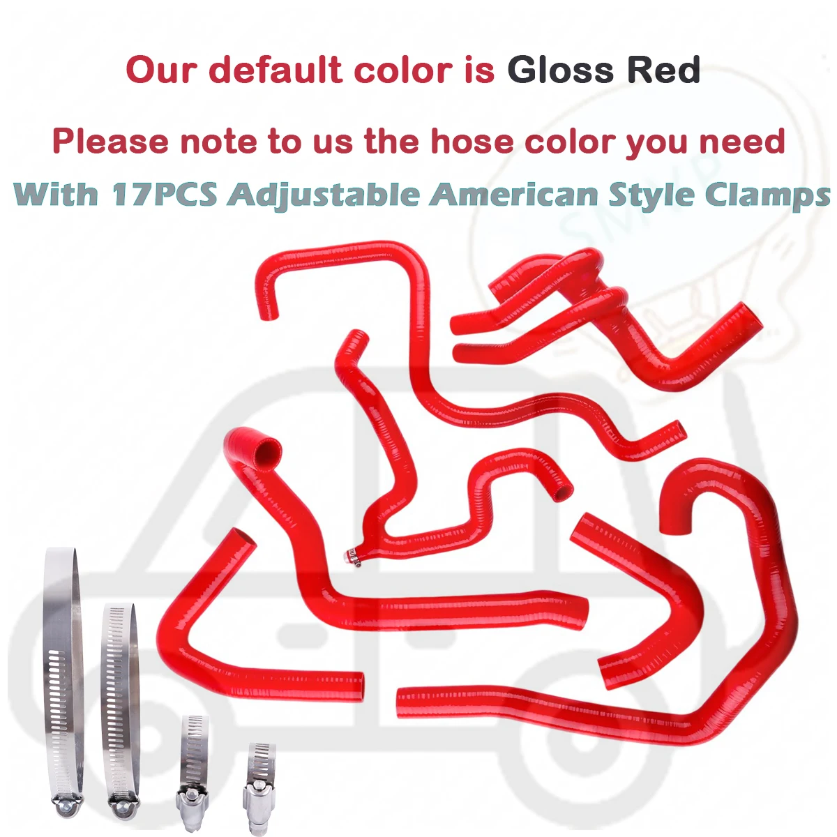 For Peugeot 106 GTI / Citroen SAXO 1.6L VTS 16V TU5J4 Car Tools Silicone Hoses Kit Heater Matrix Bypass w/ Bleed Screw 7PCS 3PLY