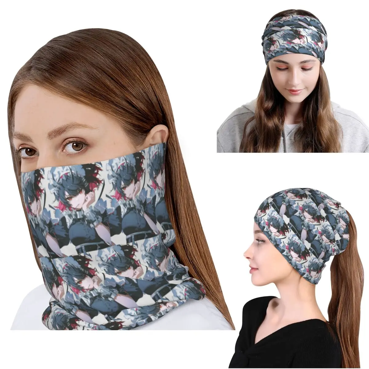 

Game Zenless Zone Zero Ellen Joe Bandana Neck Cover Wrap Scarf Warm Headband Beanies Hat Unisex Adult Breathable