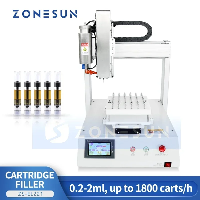 ZONESUN ZS-EL221 자동 충전기 0.2-2ml 액체 에센셜 오일 바이알 주사기 소형 충전기