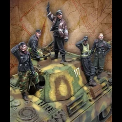 1/35 Resin figure unpainted model Kit, German Tank Crew (5 people), unassembled and unpainted GK,873R