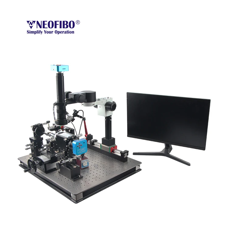 Neofibo PMF-421P-10CH متعدد النواة 10 قنوات Y-Waveguide مكون نظام محاذاة الألياف البصرية