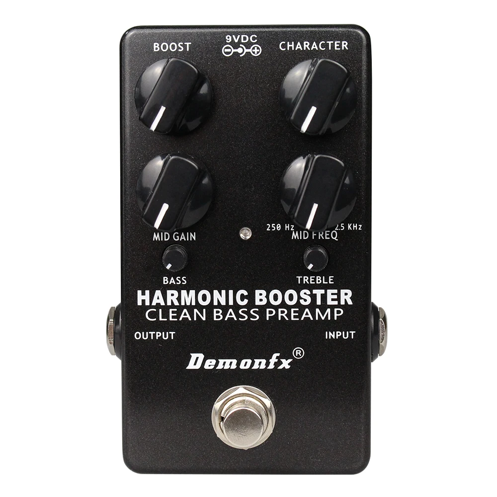 Demonfx-Harmonic Booster Clean Boost Preamp, Bass Effect Pedal Preamplifier, High Quality