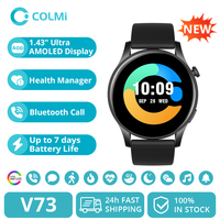 [2024 New] COLMI V73 Smartwatch AMOLED Display Bluetooth Calls Health Fitness Tracking Smart Watch for Men Women