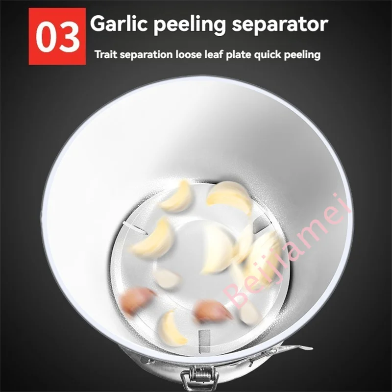 Mesin Pengupas Bawang Putih Elektrik Pengolah Makanan Rumah Tangga Otomatis Baja Tahan Karat Komersial 110/220V