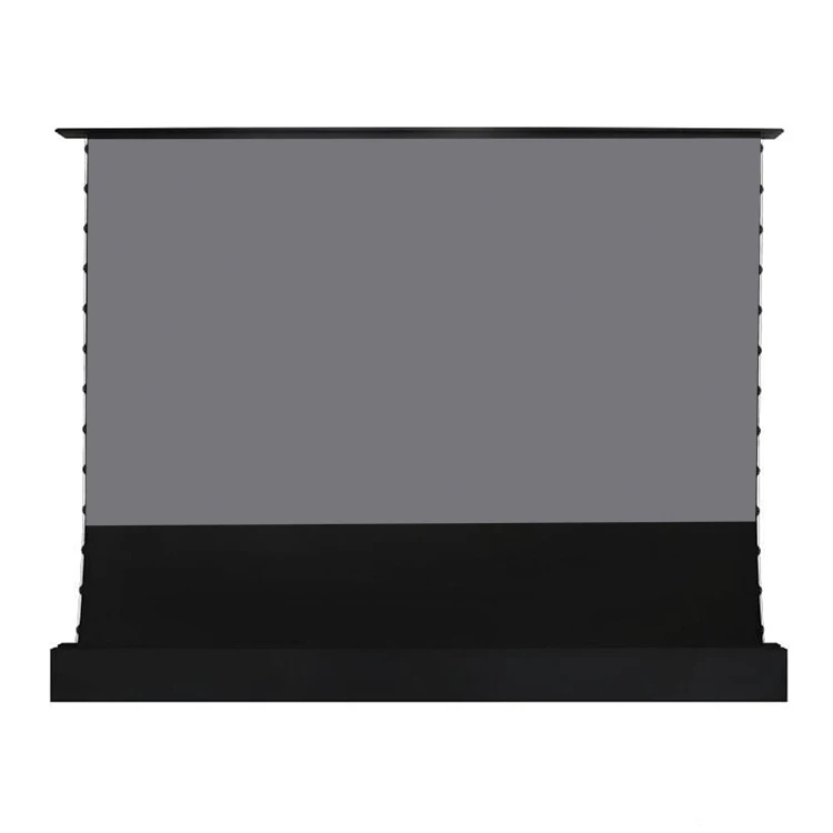 Electric Tension Floor Screen For Laser Projector 100 Inch 16:9 Ultra-Short Throw Ambient Light Rejecting Screen