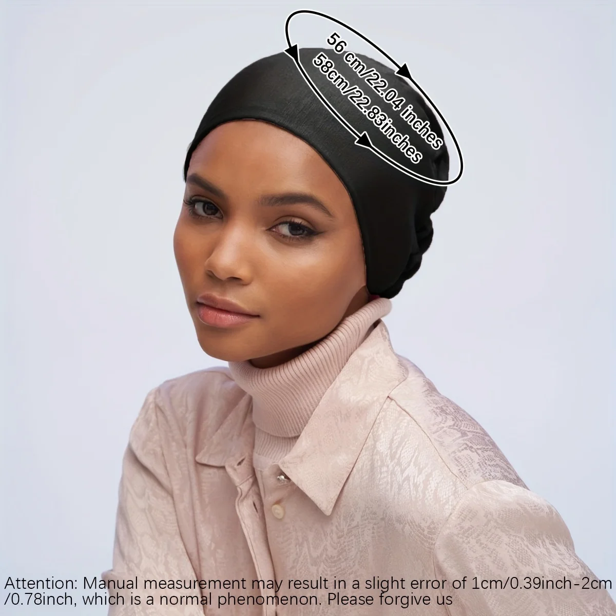 Solid Color Elastic Undercap Simple Thin Breathable Base Cap Leisure Style Inner Hijab Cap For Women