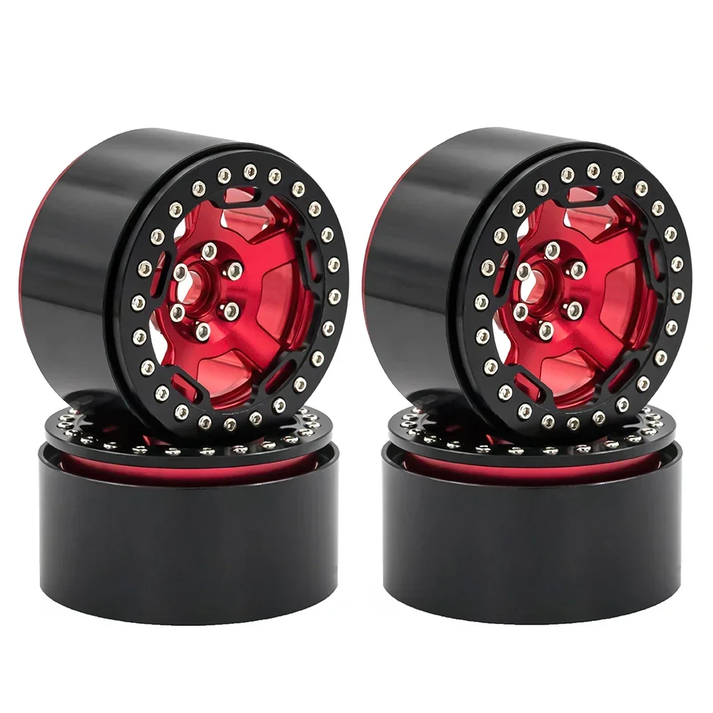 RC Auto 2.2 Beadlock Wielen 5 Spaken Velg 64x35mm CNC Aluminium Geanodiseerd voor 1/10 Crawler Trxs TRX4 TRX6 Axiale SCX10 Wraith