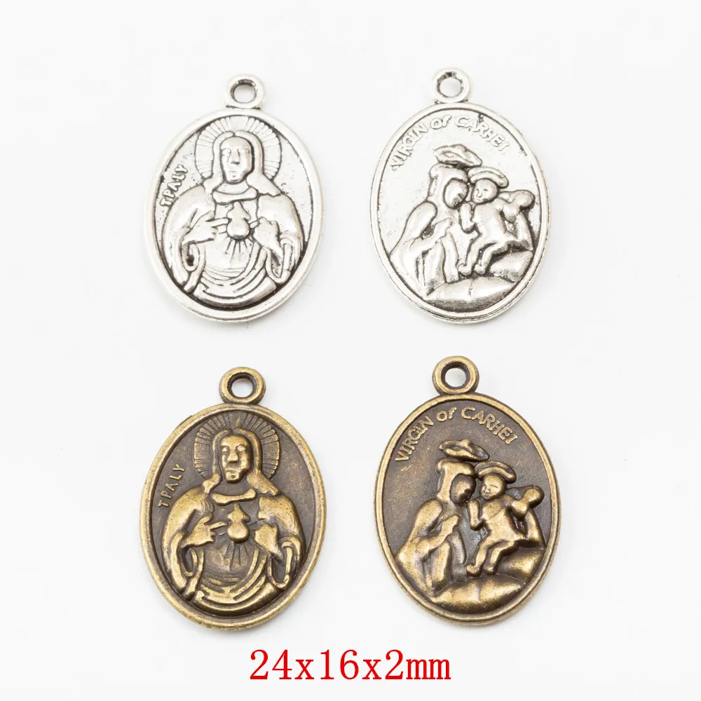 

30pcs Jesus Craft Supplies Charms Pendants for DIY Crafting Jewelry Findings Making Accessory 1337