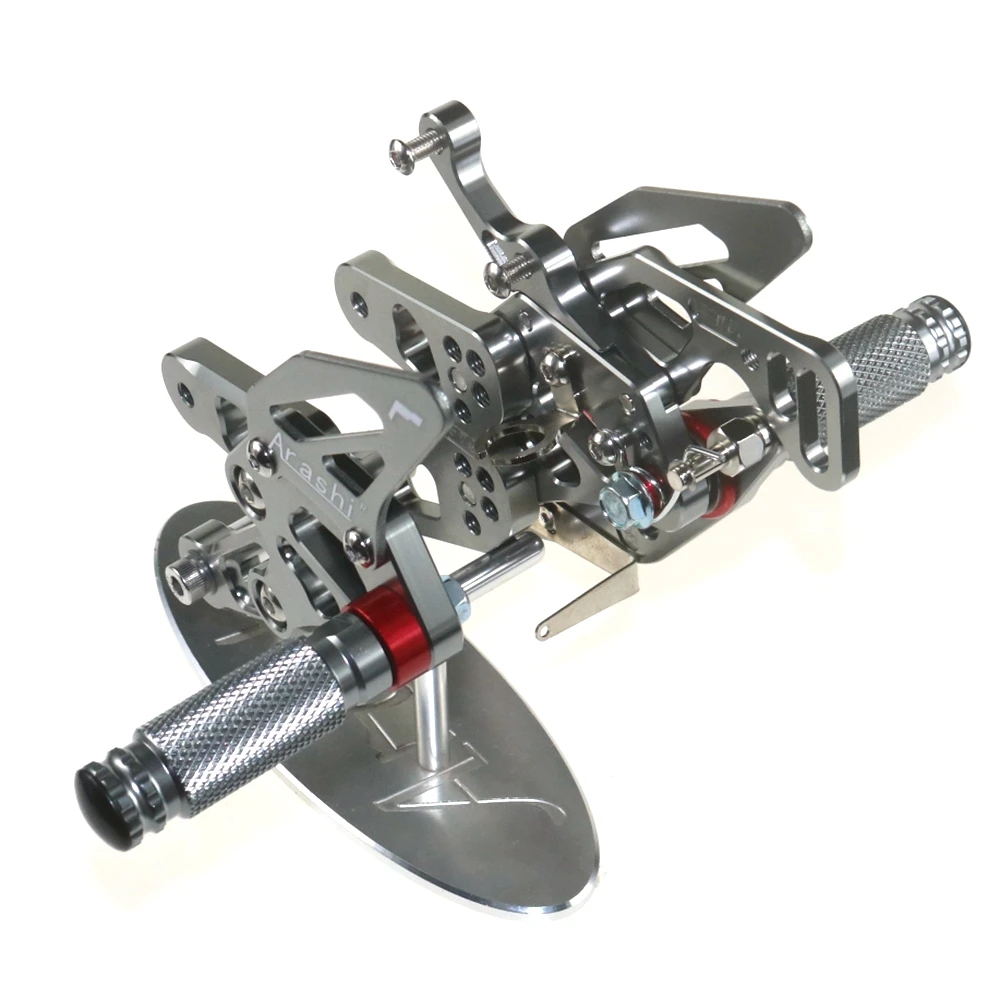 أراشي دراجة نارية قابل للتعديل مجموعة خلفية Footpegs مسند القدم لسيارات BMW S1000RR 2015-2018/S1000R 2017-2019 مسند القدم #5