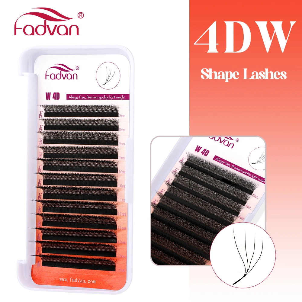 FADVAN 3D/4D/5D/6D/7D/8D W-förmige Wimpernverlängerung C D Curl Natürliche Nerz Wimpern Vorgefertigte Volumenfächer Falsche Wimpern Make-up-Zubehör