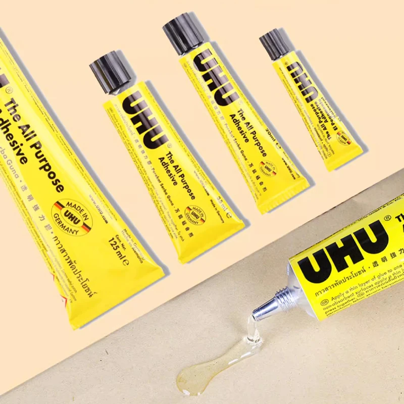 UHU Germany Super Glue Handmade Transparent Wood Glue Multifunctional Shoe Repair Strong Adhesive Specific Plastic Soft Adhesive