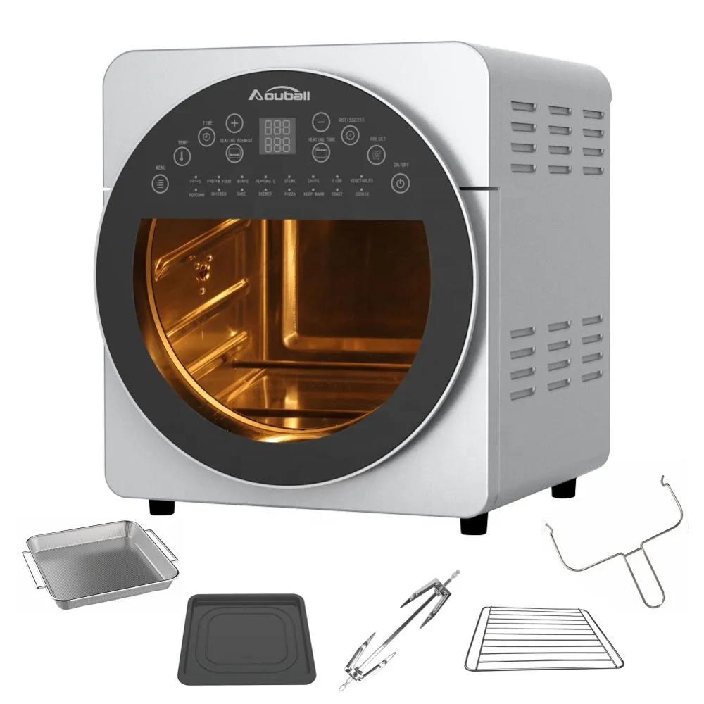 2021 Hot Sales Air Fryer Oven 14L Glass Touch Control Panel Double Stainless Steel Oven