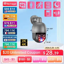 Techage UHD 4K 8MP 4MP 5MP IP Camera Red-Blue Light Alert Human Detection POE Security Protection Video Surveillance Camera