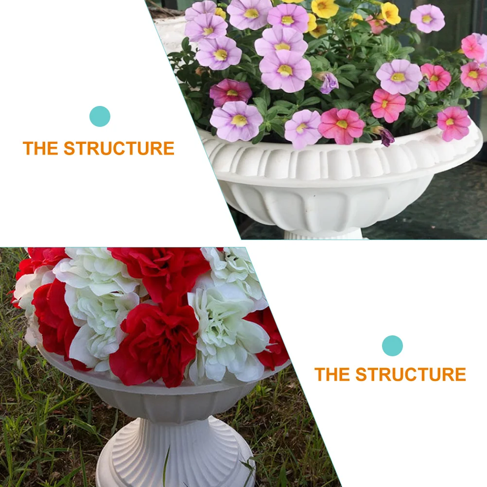 

6pcs Wedding Flowerpots Decorative Plant Holder Retro Plastic Crown Container balcony patio garden European Style Flower