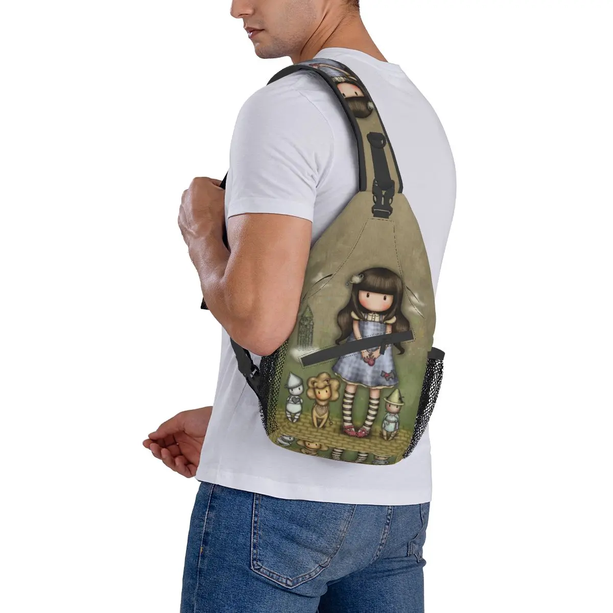 Santoro Gorjuss Puppe Cross body Schulter taschen Mode Brusttasche Cartoon Schulter Rucksack Tages rucksack für Reisen Wandern Camping Schulranzen