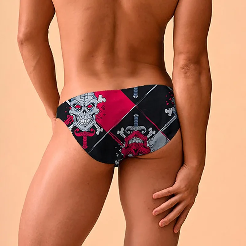 Slip da bagno da uomo Bikini Trendy Print Sexy costume da bagno a vita bassa costumi da bagno traspiranti costumi da bagno ad asciugatura rapida