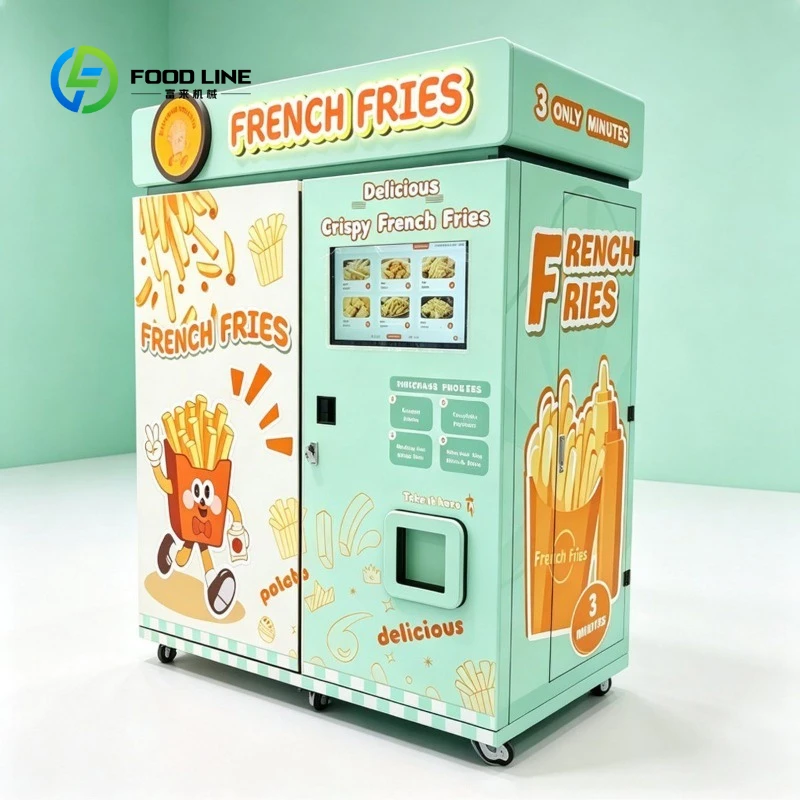 Automatic Dispensing Coin Fresh Elevator Pizza Burger WiFi French Fries Vending Machine