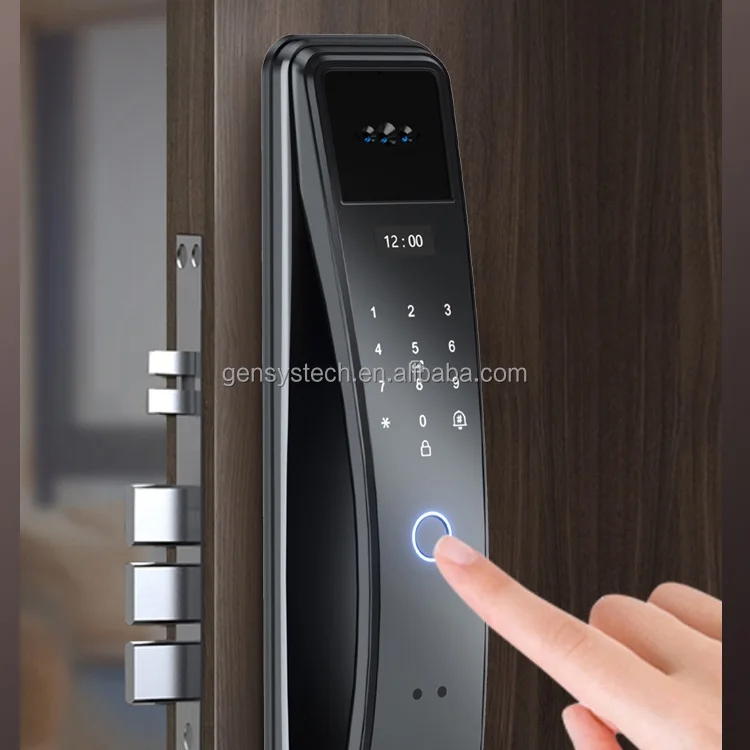 001 2025 New Design Automatic Lock 3d Face Fingerprint Wishome Fully Automatic Touch Finger Smart Door Locks
