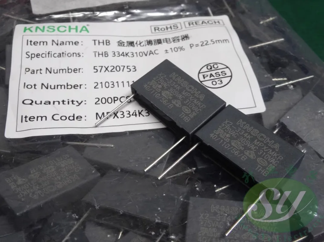 10PCS MPX/MKP 0.33uf/310vAC 330nf u33 334 New metallized film capacitor 22MM