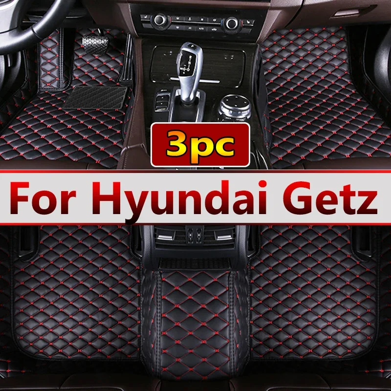 Car Floor Mats For Hyundai Getz Prime Click Inokom TB 2002~2011 Rugs Luxury Mat Protective Pad Leather Carpets Car Accessories