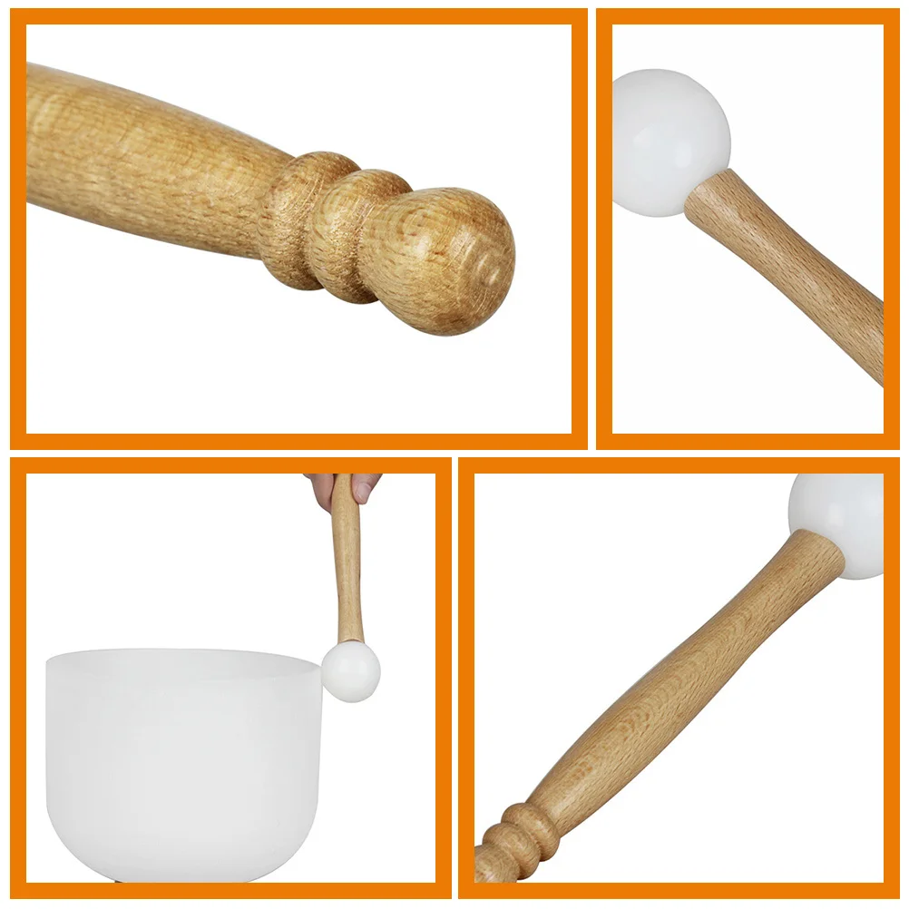 

1Set Tibetan Singing Bowl Mallet and Rubber Ring Wood Handle Durable Sound Bowl Striker for Meditation Travel Relaxation and