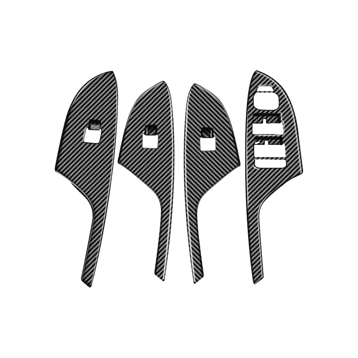 Для Vinfast E34 VF-E34 2021-2023 подлокотник для двери из углеродного волокна, стеклоподъемная кнопка, рамка, крышка двери, отделка