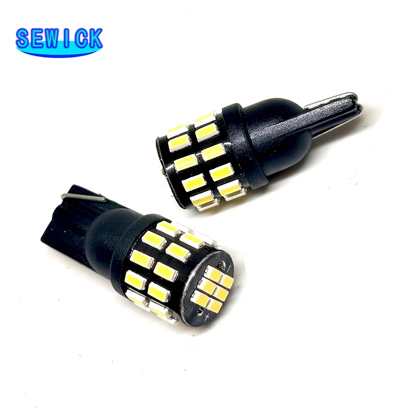 

100Pcs T10 High Power 194 W5W 501 Auto LED Dome Reading Bulb License Plate Lamp 3014 Chip 30SMD Car Interior Light 12V-24V