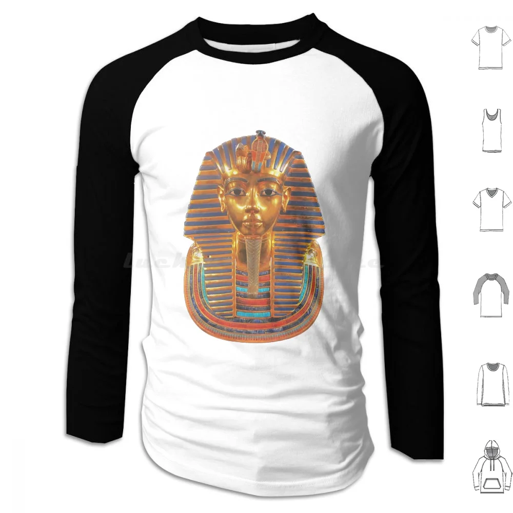 King Tut Egyptian Death Mask Hoodies Long Sleeve King Tut Egyptian Death King Tut Egypt