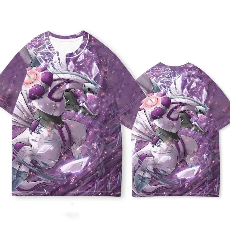 

Pok É Mon Cool Anime Peripheral 3D Printing Fast Drying Breathable Comfortable Parent Child Short Sleeve T-shirt