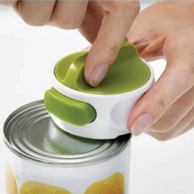 

Hot Effortless Manual Can Opener Beer Can-Do Compact Mini Can Opener Kitchen Gadgets Tool Easy Twist Release Safety Open Jar